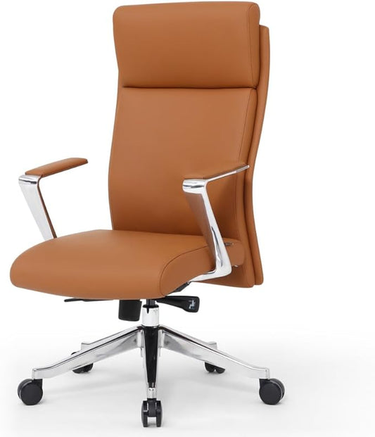 Draper Leather Executive Chair with Aluminum Frame
